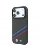 BMW iPhone 18 Pro / 17 Pro Hülle Case M Tricolor Metal Kevlar MagSafe Anthracite