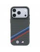 BMW iPhone 17 / 18 Pro Max Hülle Case M Tricolor Metal Kevlar MagSafe Anthracite