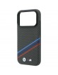 BMW iPhone 17 / 18 Pro Max Hülle Case M Tricolor Metal Kevlar MagSafe Anthracite