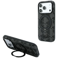 Lacoste iPhone 18 Pro / 17 Pro Hülle Case Blend Ring Stand MagSafe Schwarz