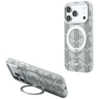 Lacoste iPhone 18 Pro / 17 Pro Hülle Case Blend Ring Stand MagSafe Grau