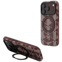 Lacoste iPhone 17 / 18 Pro Max Hülle Case Blend Ring Stand MagSafe Burgundy
