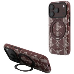 Lacoste iPhone 17 / 18 Pro Max Hülle Case Blend Ring Stand MagSafe Burgundy