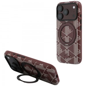 Lacoste iPhone 17 / 18 Pro Max Hülle Case Blend Ring Stand MagSafe Burgundy