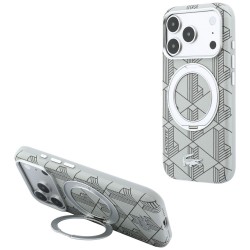 Lacoste iPhone 17 / 18 Pro Max Hülle Case Blend Ring Stand MagSafe Grau