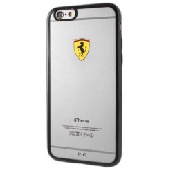 Ferrari Hülle FEHCP6BK iPhone 6 / 6S Transparent / Schwarz