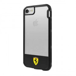 Ferrari iPhone SE 2020 / iPhone 8 / 7 Shockproof Hülle Transparent / Schwarz