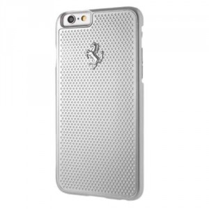 Ferrari Perforated Aluminum Case FEPEHCP6SI iPhone 6s / 6 Red Silver