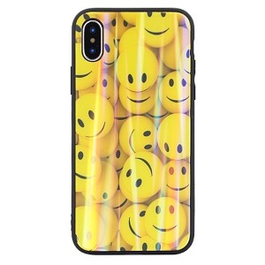 Glass Hülle / Case iPhone SE 2020 / iPhone 8 / 7 emoticons