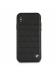 BMW Embossed Hexagon Leather Case BMHCI65HEXBK iPhone Xs Max Black