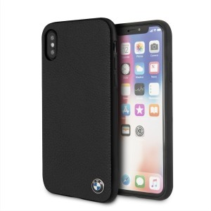 BMW leather cover / hard case iPhone Xs / X Black