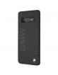 BMW Logo Imprint Lederhülle BMHCS10LLSB Samsung Galaxy S10 Schwarz