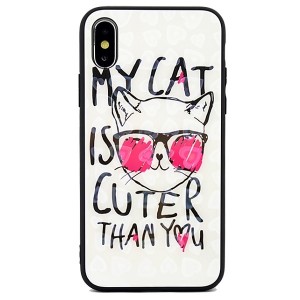 Glass cover / Case iPhone SE 2020 / iPhone 8 / 7 my cat