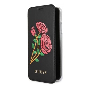 Guess Flower Desire Tasche GUFLBKPXEROBK iPhone X / XS Schwarz