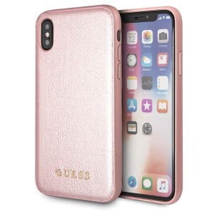 Guess Iridescent Hülle GUHCPXIGLRG iPhone X / Xs Rose / Gold