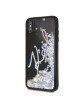 Karl Lagerfeld Signature Liquid Glitter Sequins KLHCI65KSIGMU iPhone Xs Max black