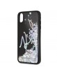 Karl Lagerfeld Signature Liquid Glitter Sequins KLHCI65KSIGMU iPhone Xs Max black