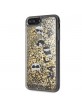 Karl Lagerfeld Glitter Hülle KLHCI8LROGO iPhone 8 Plus / 7 Plus schwarz / gold