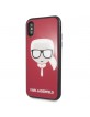 Karl Lagerfeld Iconic Glitter Karl`s Head Hülle KLHCPXDLHRE iPhone X / Xs Rot