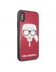 Karl Lagerfeld Iconic Glitter Karl`s Head Case KLHCPXDLHRE iPhone X / Xs Red