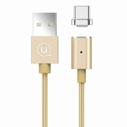 USAMS magnetic cable U-Link USB-C 1.2 m 2A gold braided TCLD02 US-SJ143 fast charging