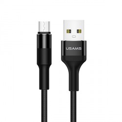 USAMS Micro USB geflochtenes Kabel U5 2A 1,2m schwarz
