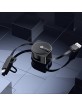 USAMS Kabelaufwicklung U1 2in1 1m schwarz lightning / microUSB SJ192USB01 US-SJ192