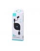 USAMS Kabelaufwicklung U1 2in1 1m schwarz lightning / microUSB SJ192USB01 US-SJ192