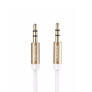 USAMS Cable Audio jack Male Audio 3.5m to 3.5m 1m White