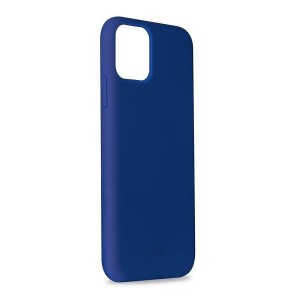 Puro ICON Hülle Silikon iPhone 11 Pro Max Innenseite Mikrofaser dunkelblau
