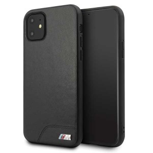 BMW iPhone 11 Case Cover M Series leather black