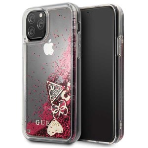 Guess Hülle Glitter Hearts Kollektion GUHCN58GLHFLRA iPhone 11 Pro Himbeere