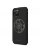 Guess Silikon Hülle 4G Tone On Tone GUHCN58LS4GBK iPhone 11 Pro Schwarz