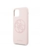 Guess silicone case 4G Tone On Tone GUHCN58LS4GLP iPhone 11 Pro light pink