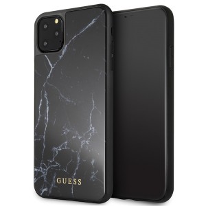 Guess Marble Hülle GUHCN65HYMABK iPhone 11 Pro Max Schwarz