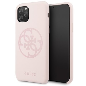 Guess silicone case 4G Tone On Tone GUHCN65LS4GLP iPhone 11 Pro Max light pink