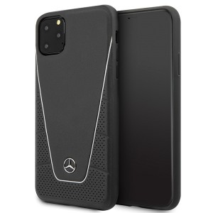 Mercedes Benz Pattern II Series Leather Case MEHCN65CLSSI iPhone 11 Pro Max Black
