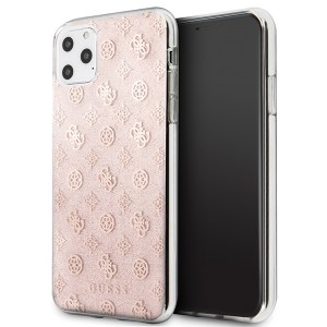 Guess 4G Peony Glitter Hülle GUHCN65TPERG iPhone 11 Pro Max Pink