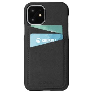 Krusell leather case iPhone 11 Sunne 2 Card Cover black