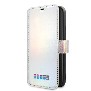 Guess Iridescent Book Case / Cover iPhone 11 Pro Max silver