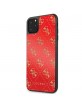 Guess 4G Double Layer Glitter Hülle GUHCN654GGPRE iPhone 11 Pro Max Rot