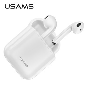 USAMS bluetooth headphones 5.0 TWS LU series wireless white