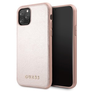 Guess Iridescent iPhone 11 Pro leather Case rose gold hard case GUHCN58IGLRG