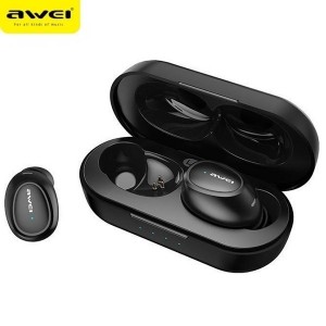 AWEI Bluetooth 5.0 T16 TWS headphones + docking station black