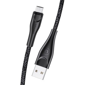 USAMS U41 braided cable micro USB 2m 2A black SJ396USB01