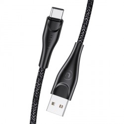 USAMS U41 braided cable USB-C 2m 2A black SJ395USB01