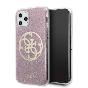 Guess Glitter 4G Circle Cover / Case iPhone 11 Pro Pink
