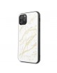 Guess Marble Glitter Glass Case iPhone 11 Pro Max white