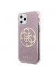 Guess Glitter 4G Circle Hülle iPhone 11 Pro Max Pink