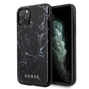 Guess Marble Case iPhone 11 Pro Max Schwarz GUHCN65PCUMABK
